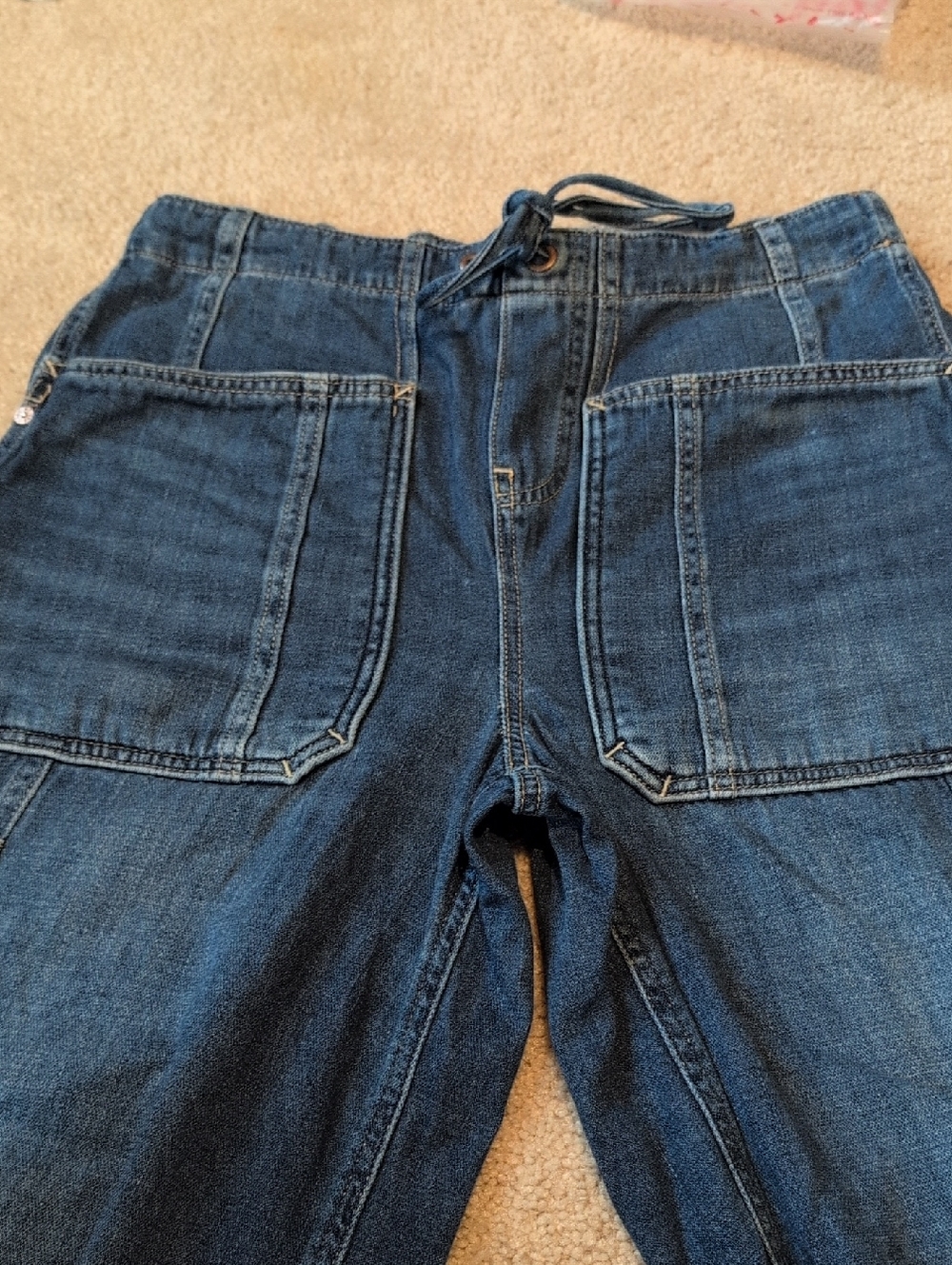 Free People/We The Free Silverton Pull On Barrel Elastic-Waist Jeans Small - Picture 6 of 11